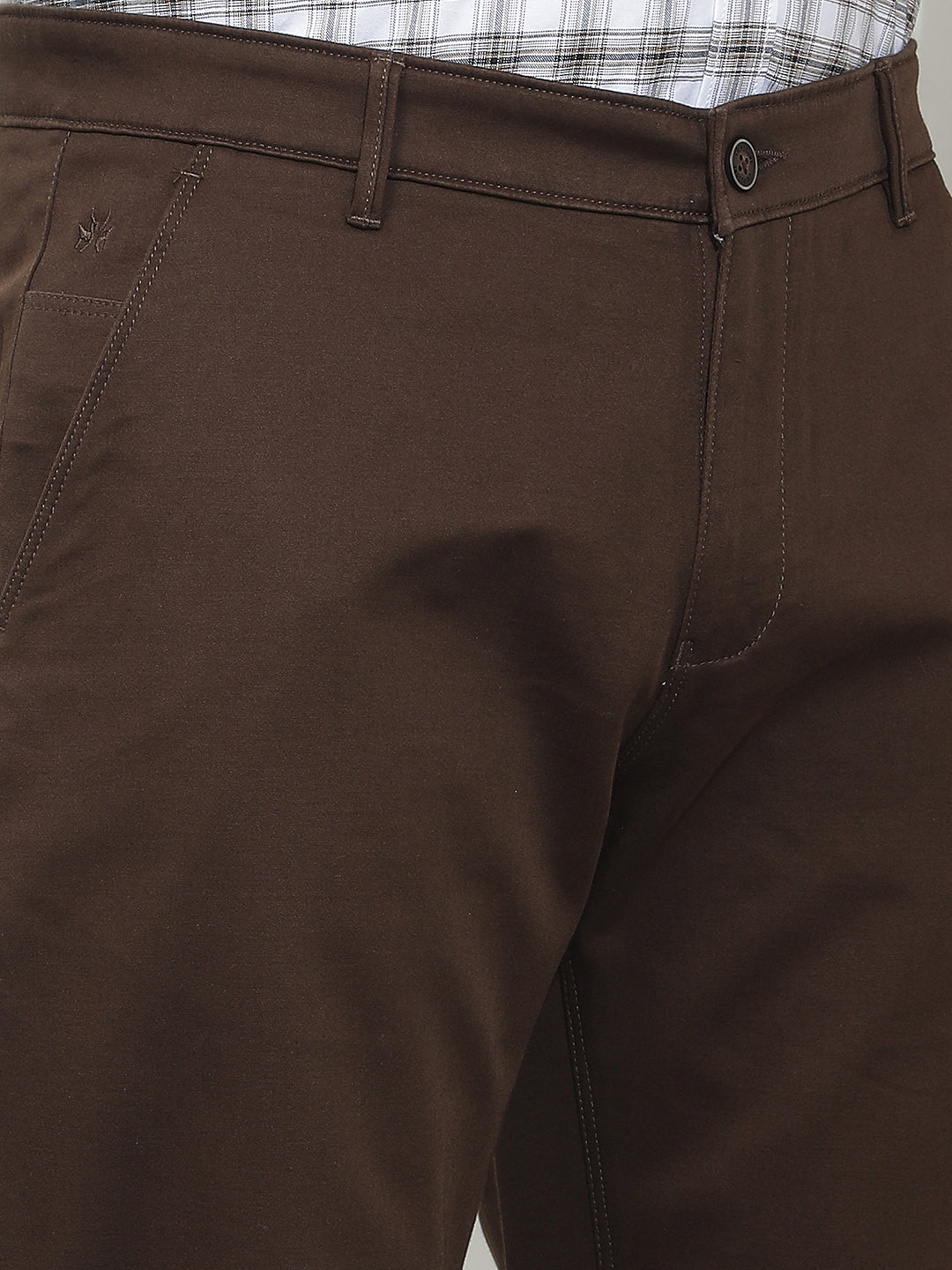 Brown Straight Trousers