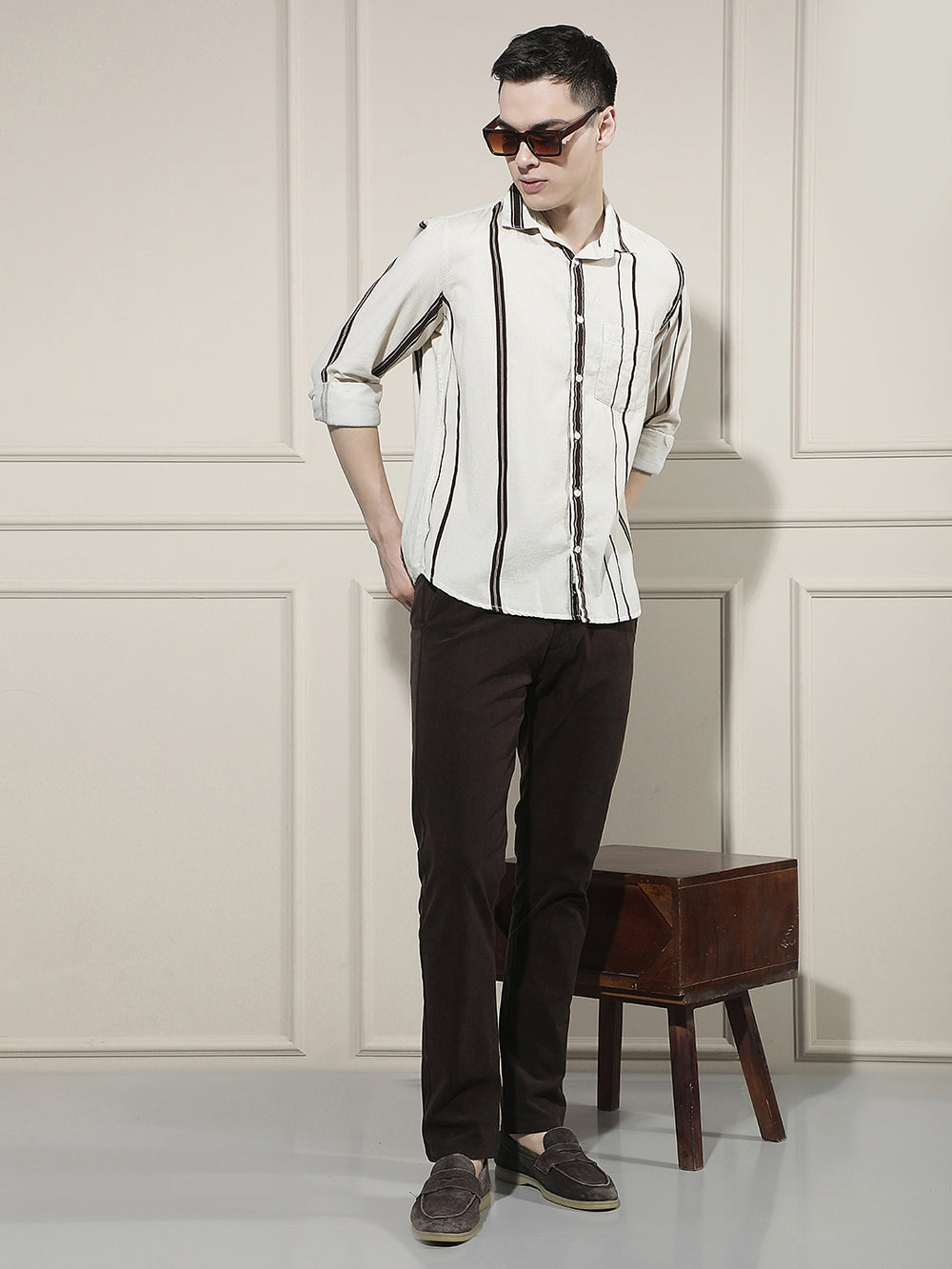 Classic Warm Brown Corduroy Trousers