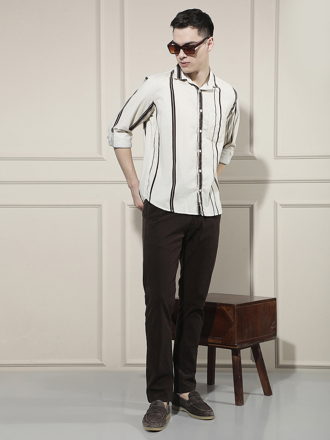 Classic Warm Brown Corduroy Trousers