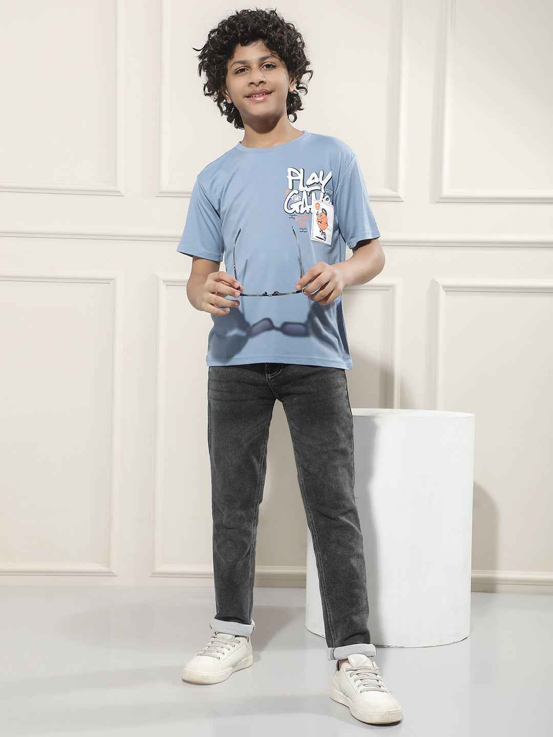 Blue Graphic Print T-Shirt