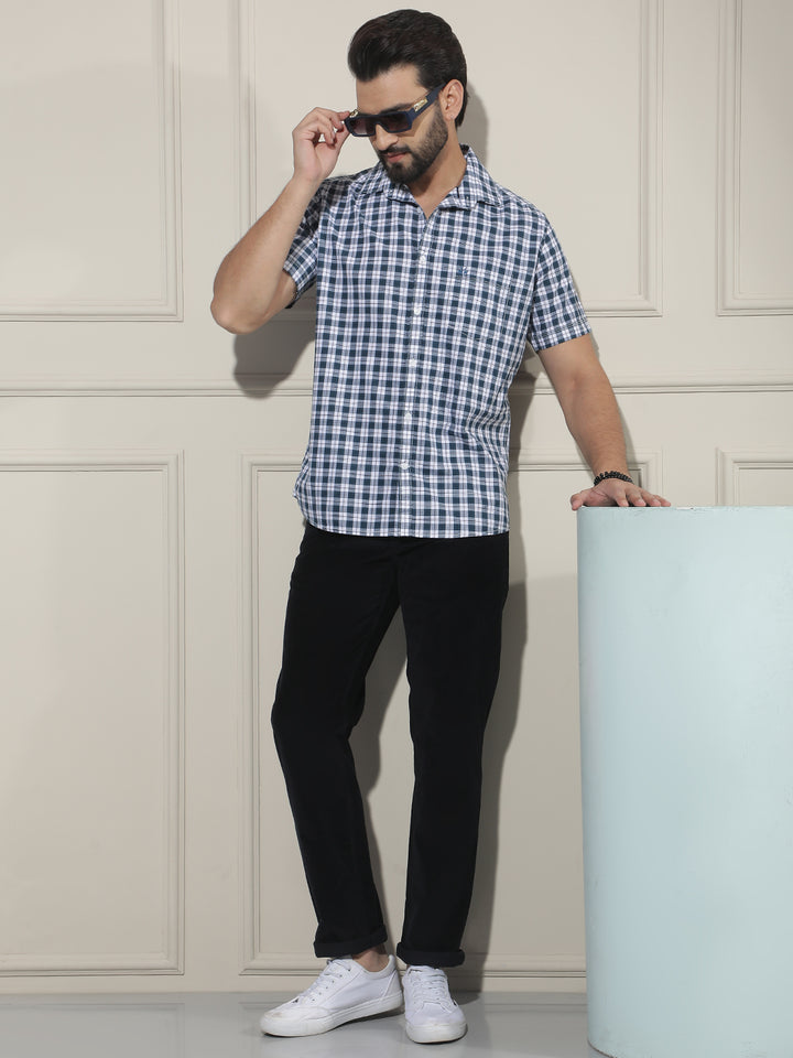 Navy Blue Corduroy Trousers