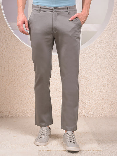 Monochrome Grey Slim Trousers