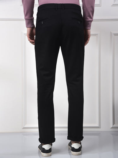 Modern Black Comfort Trousers