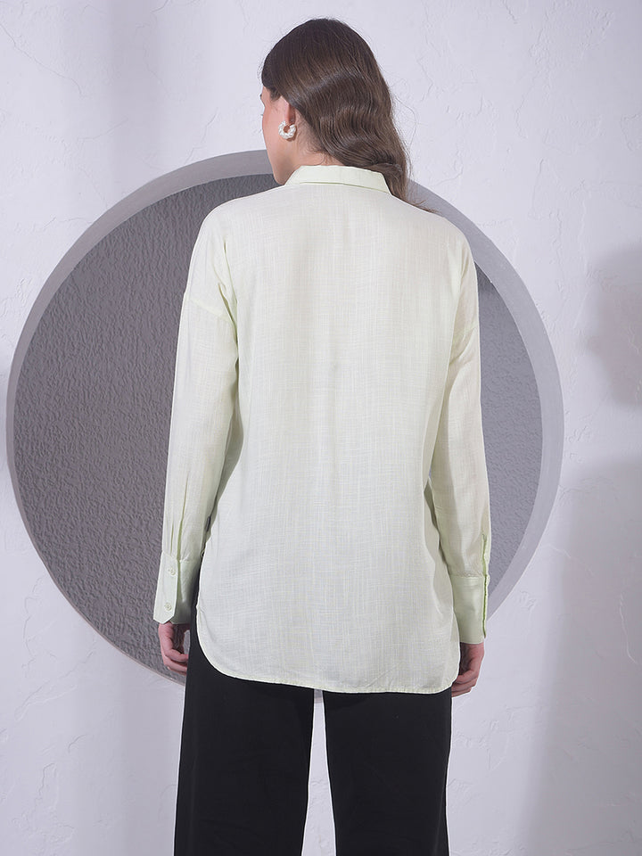 Light Green Long Sleeves Shirt - Women Shirts