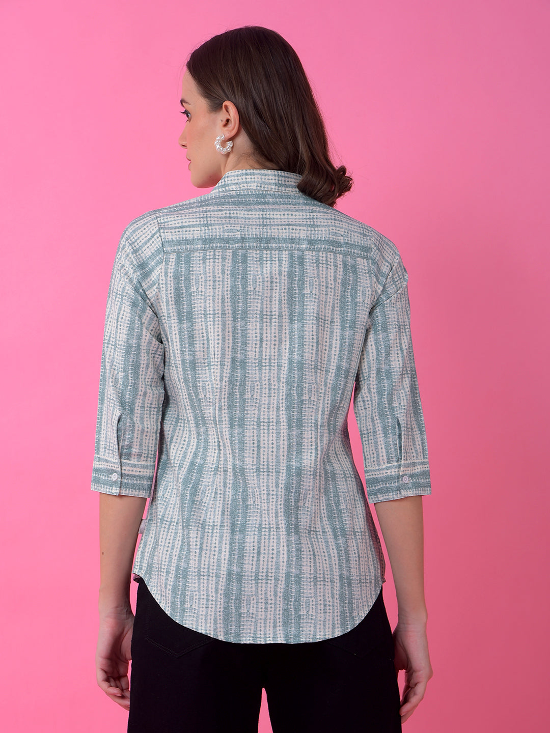 Green Printed Shirt