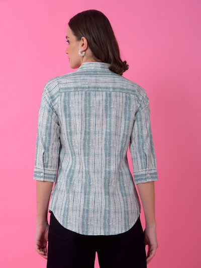 Green Printed Shirt