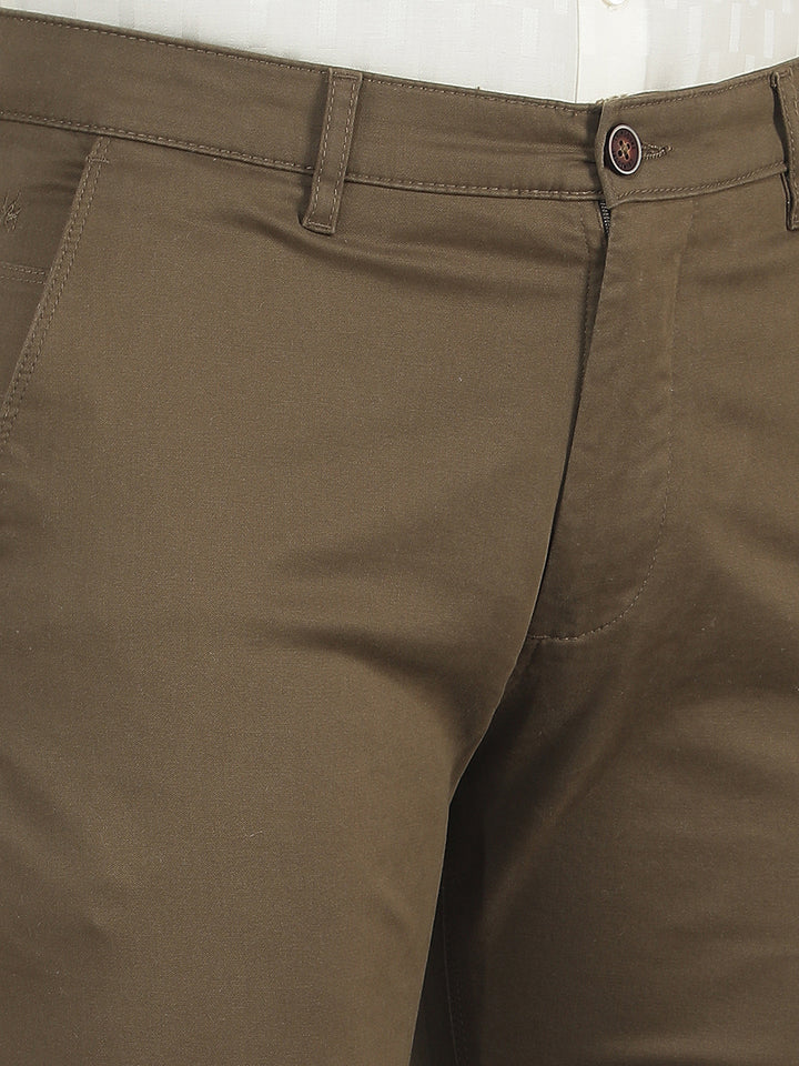 Luxe Espresso Brown Straight Trousers