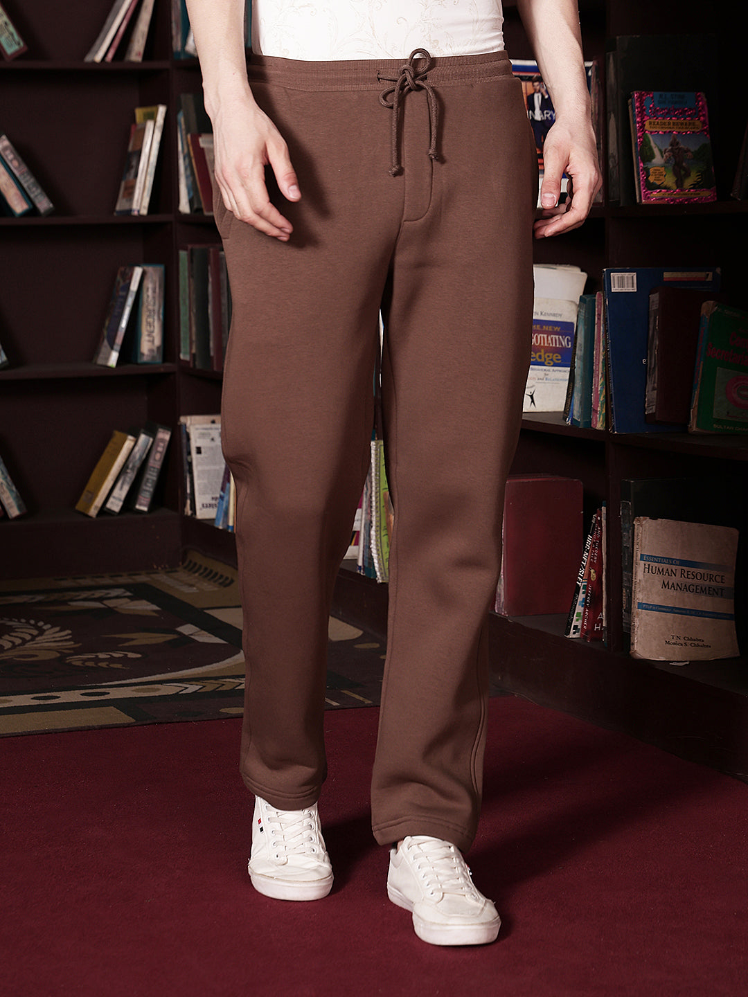 Structured Cinnamon Brown Trackpants