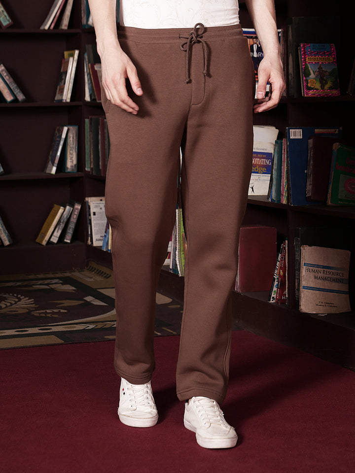 Structured Cinnamon Brown Trackpants