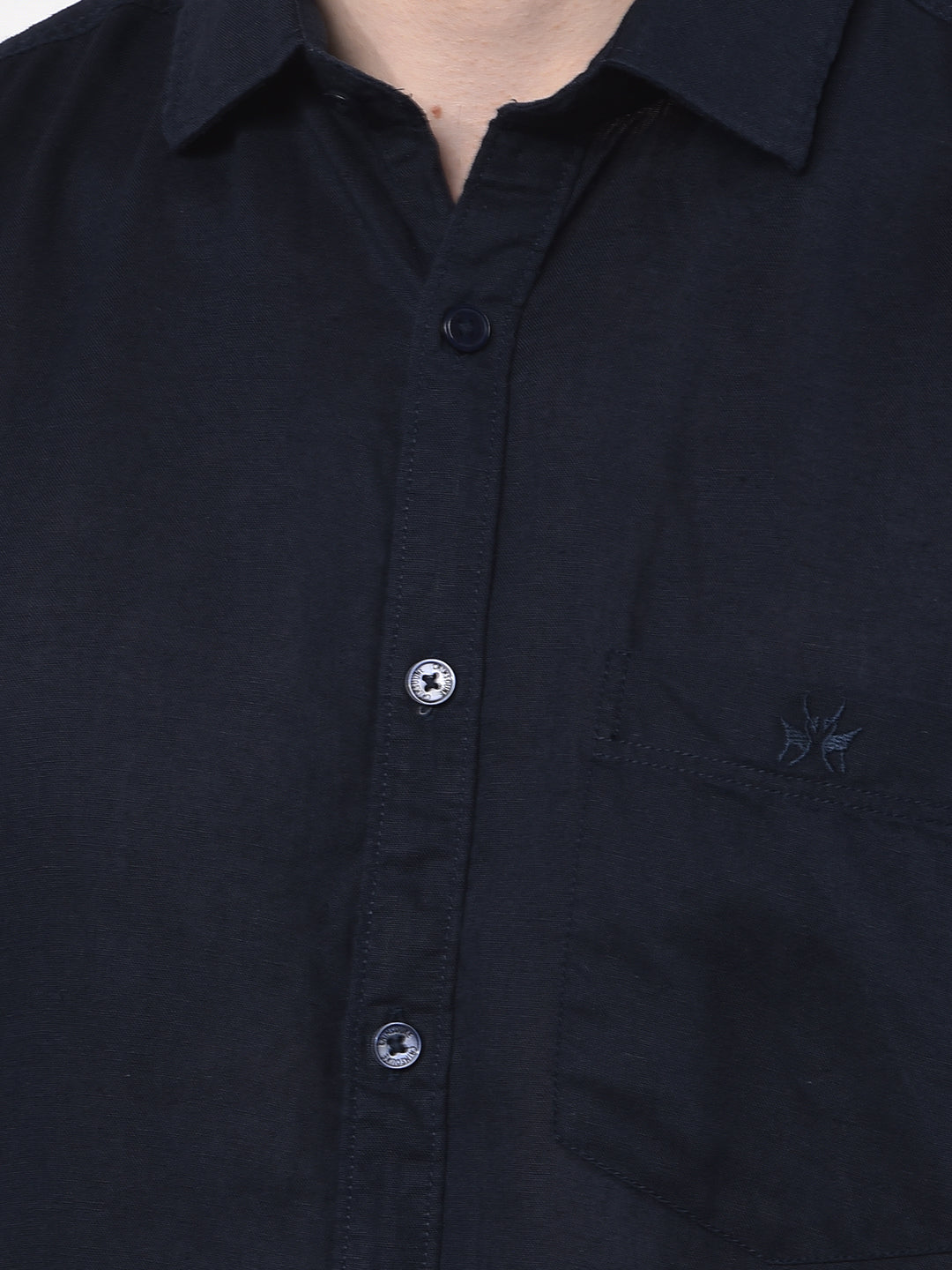 Ocean Blue Linen Essential Shirt