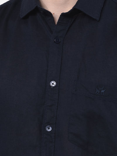 Ocean Blue Linen Essential Shirt