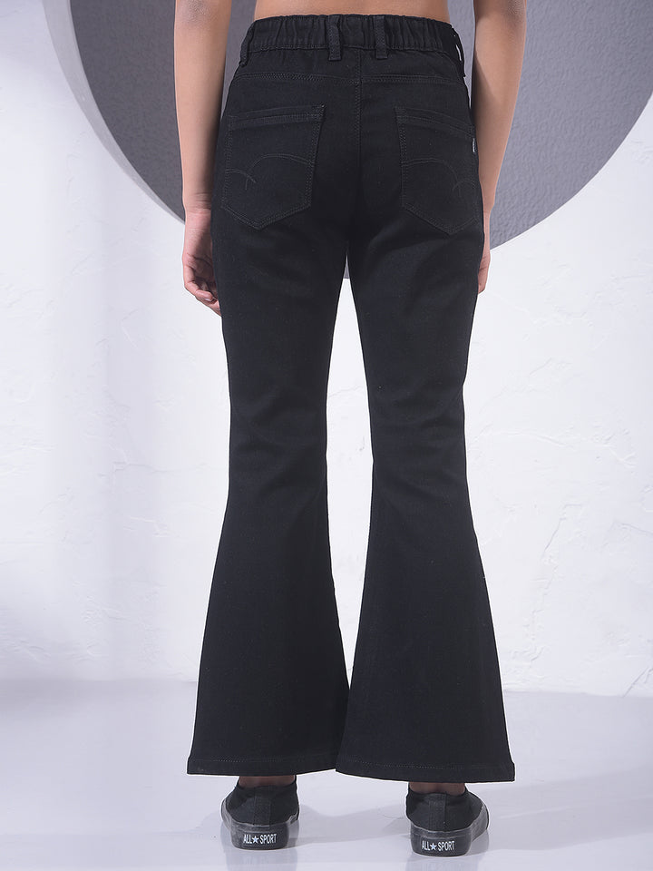 Jet Black Flared Bootcut Jeans