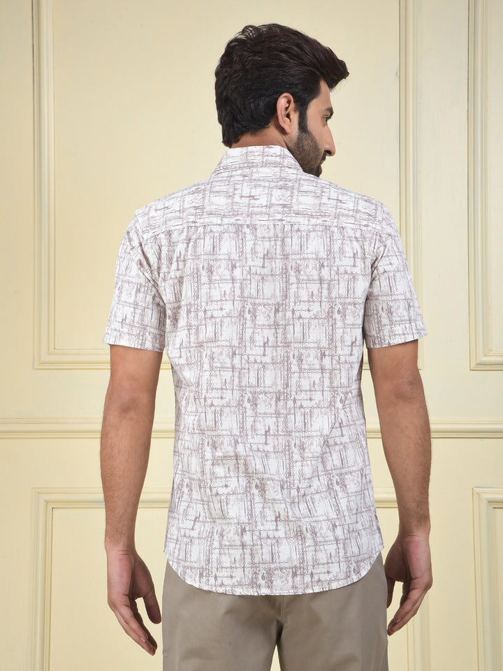 Pure Comfort Purple Printed Shirt