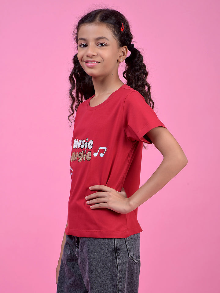 Red Graphic Print T-Shirt