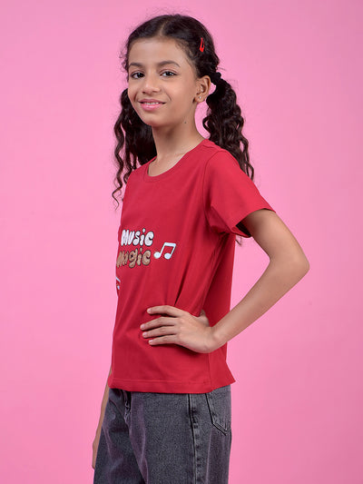 Red Graphic Print T-Shirt