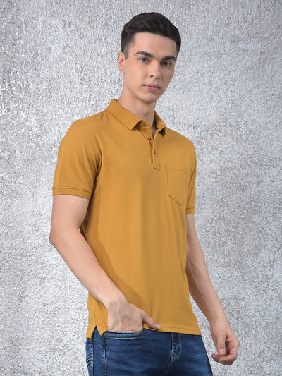 Mustard Polo Neck T-Shirt