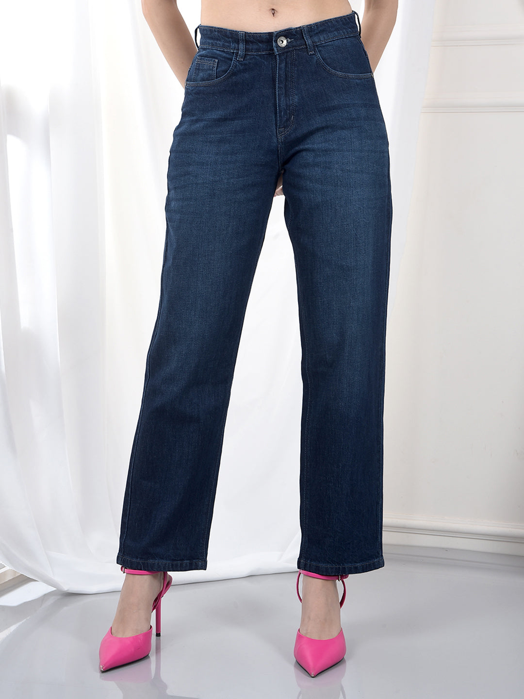 Blue Bootcut 100% Cotton Jeans