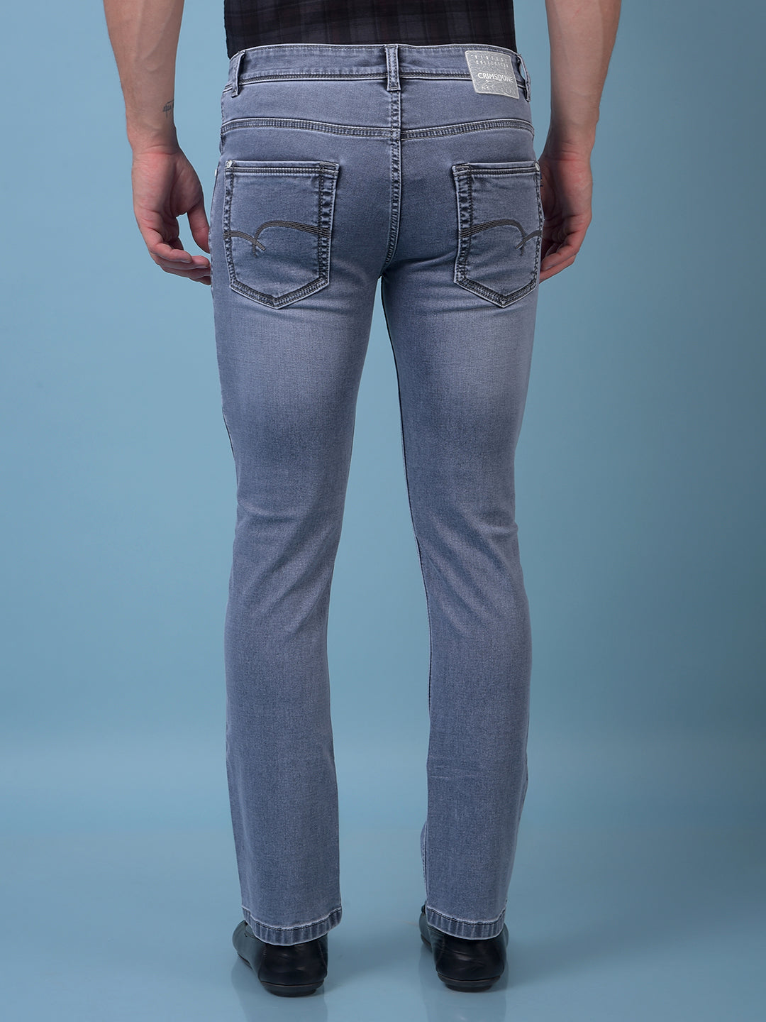 Grey Straight Jeans