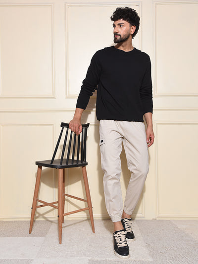 Edgy Black 100% Cotton Sweatshirt