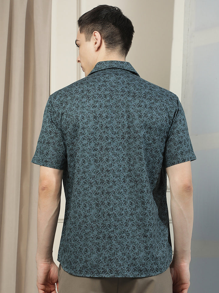 Green Floral Print Shirt