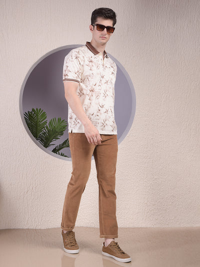 Brown Straight Corduroy Trousers