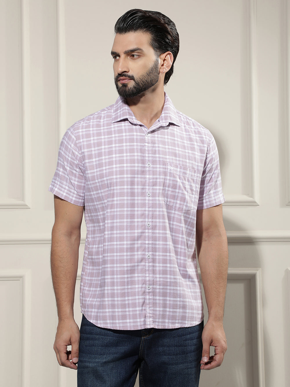 Signature Plum Purple Checked Shirt