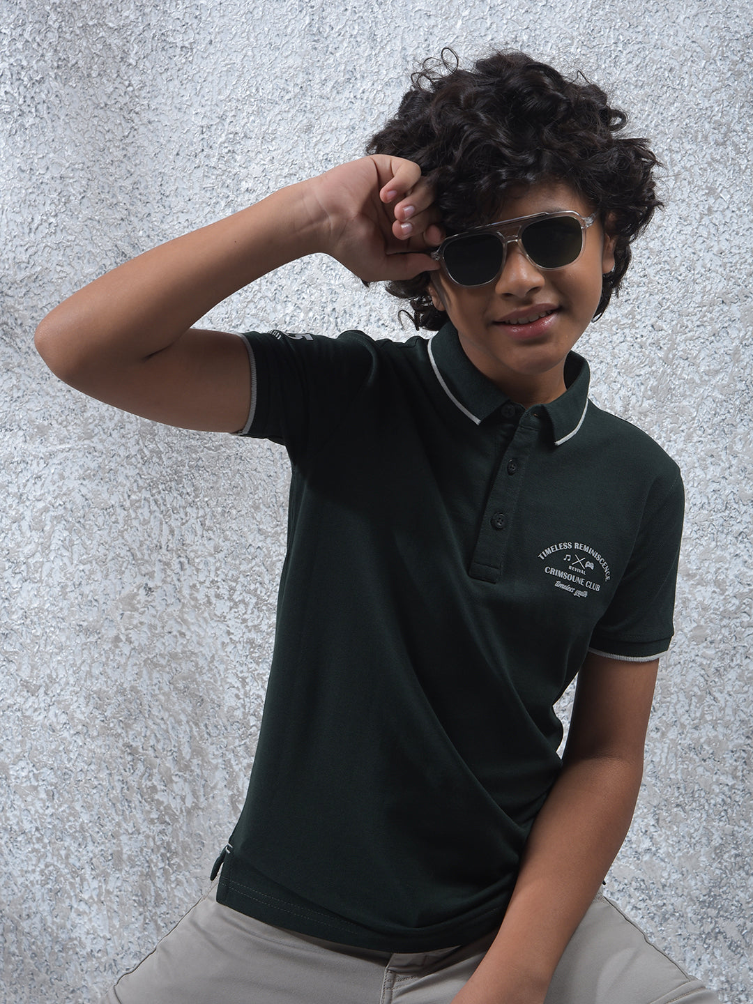 Noble Era Green Polo Neck T-Shirt