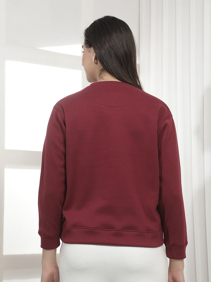 Red Graphic Print Sweatshirt