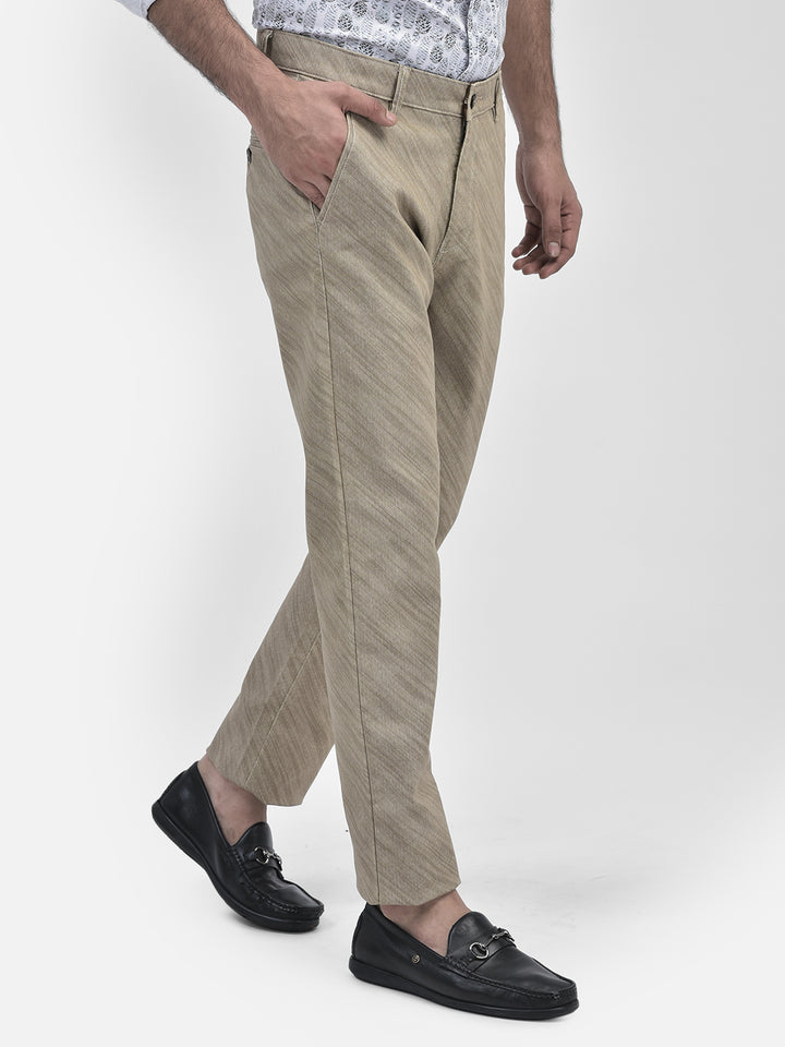 Khaki Printed Trousers
