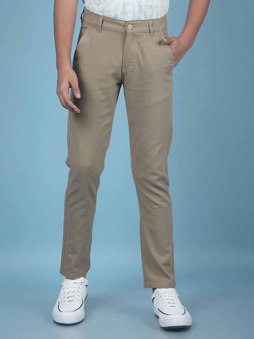 Khaki Printed Trousers