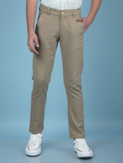 Khaki Printed Trousers