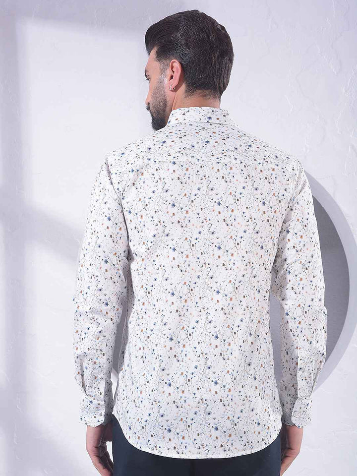 Multi-Color Floral Print 100% Cotton Shirt