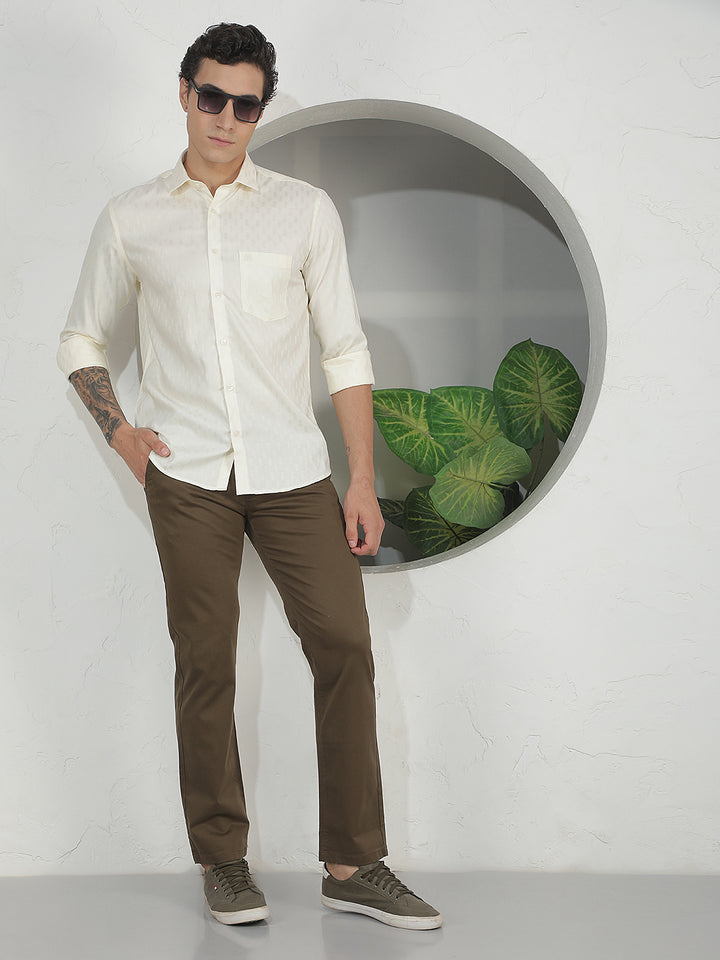 Luxe Espresso Brown Straight Trousers
