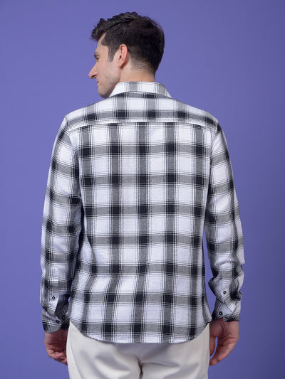 White Checked 100% Cotton Shirt
