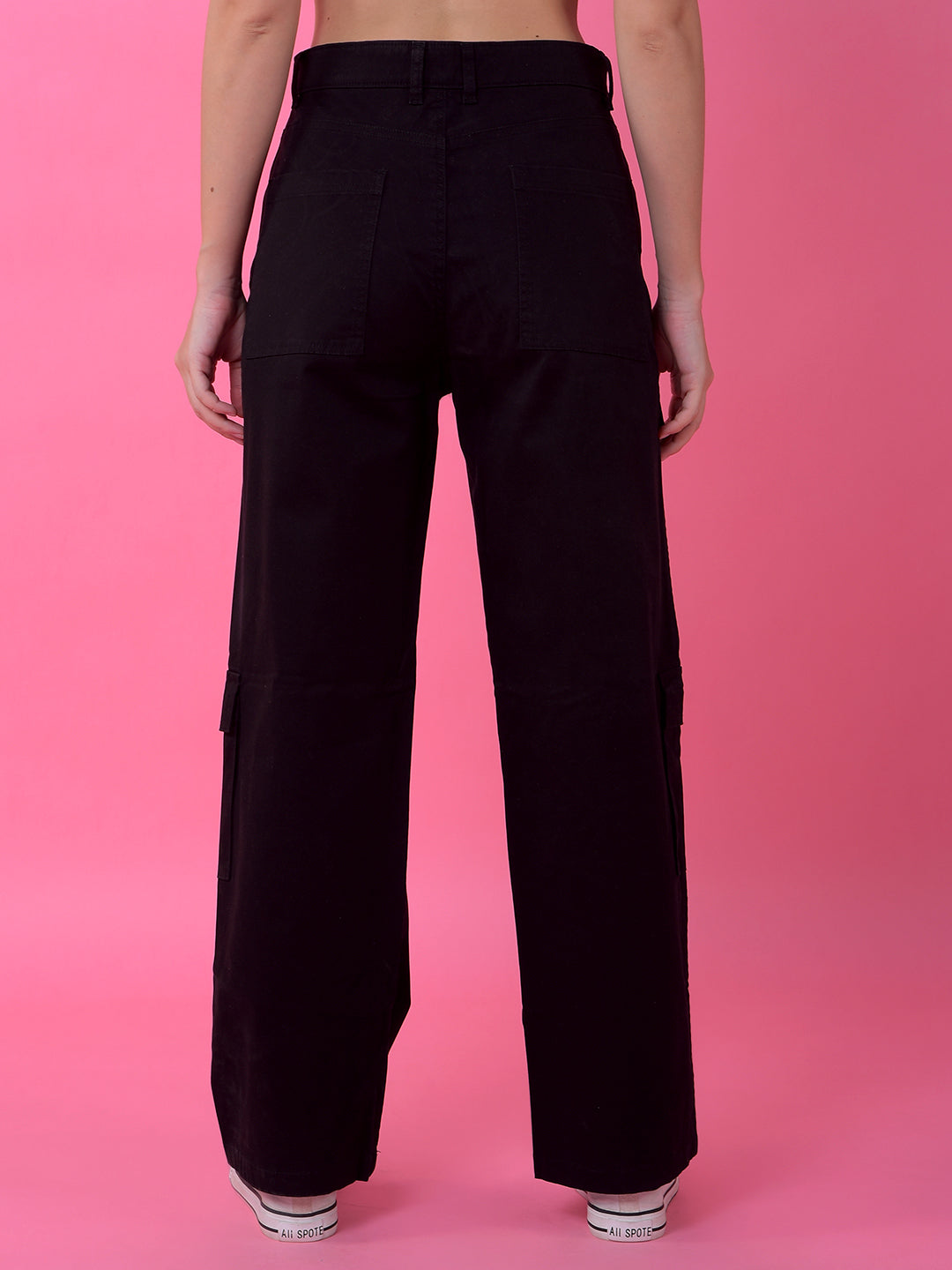 Black Baggy Cargo Trousers