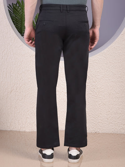 Dapper Black Straight Trousers
