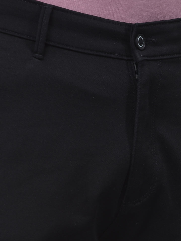 Modern Black Comfort Trousers