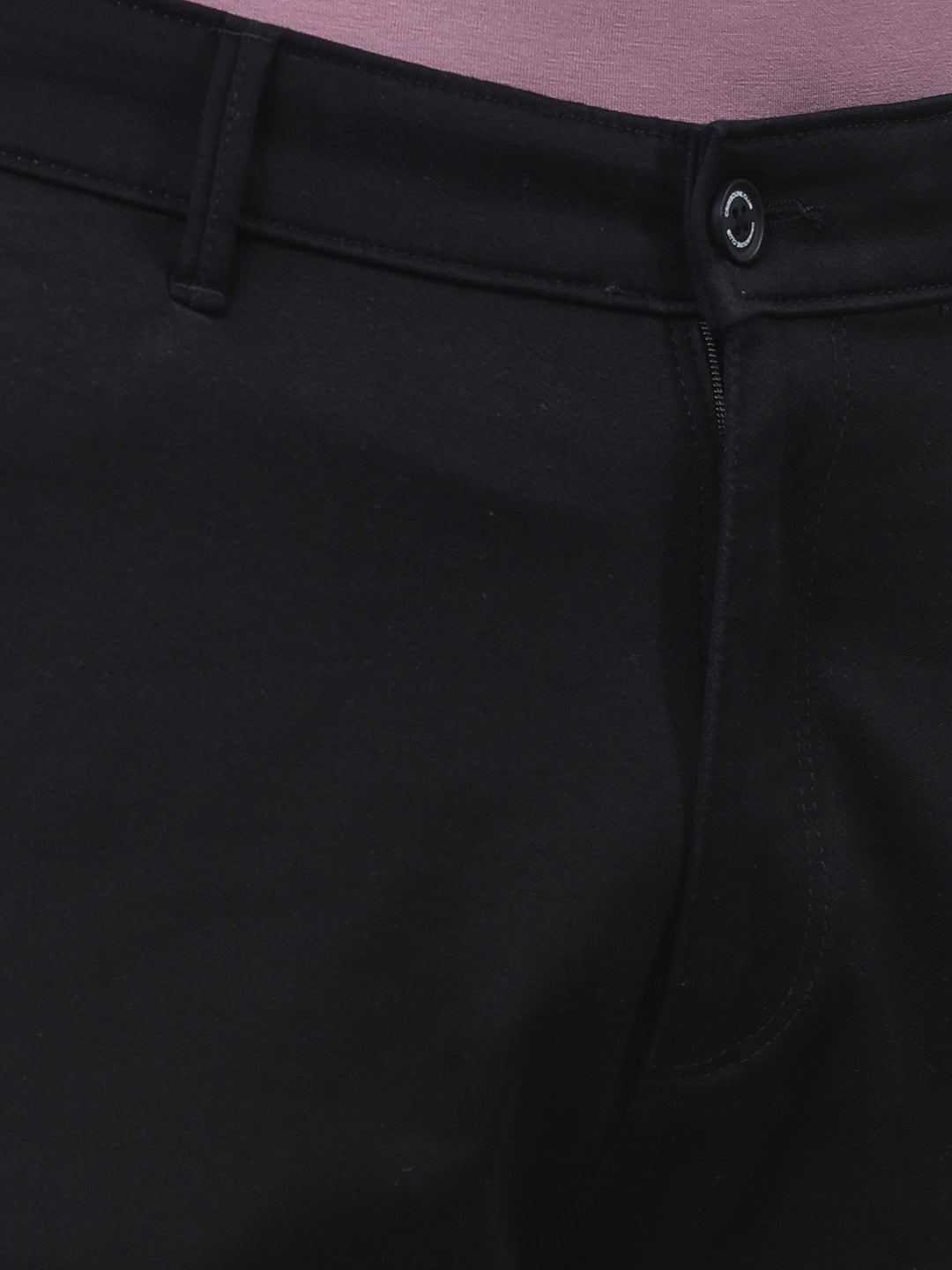 Modern Black Comfort Trousers
