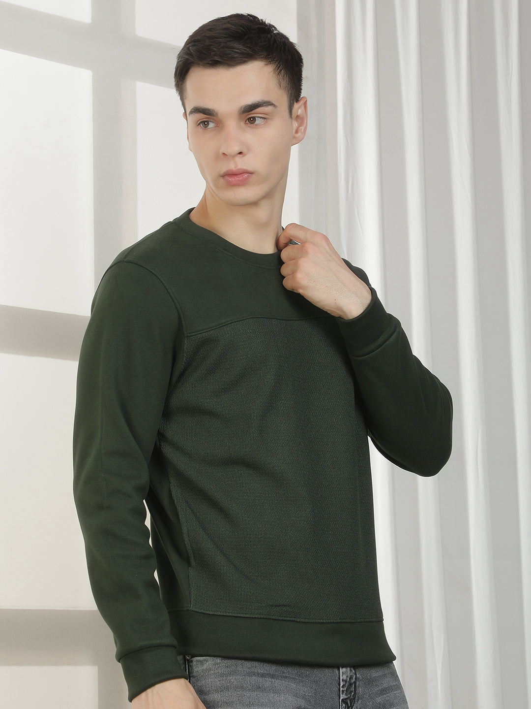 Contemporary Forest Green Sweatshirt
