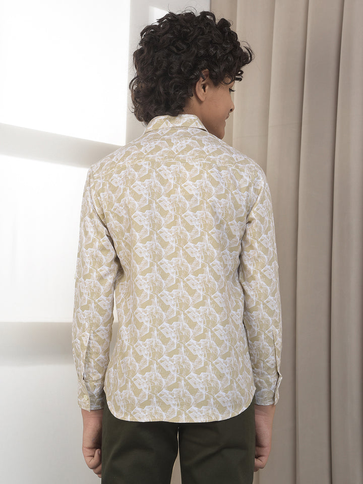 Olive Paisley Print Shirt