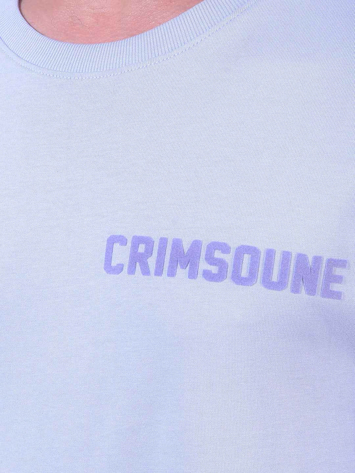 Purple 100% Cotton Oversize Brand Logo T-Shirt