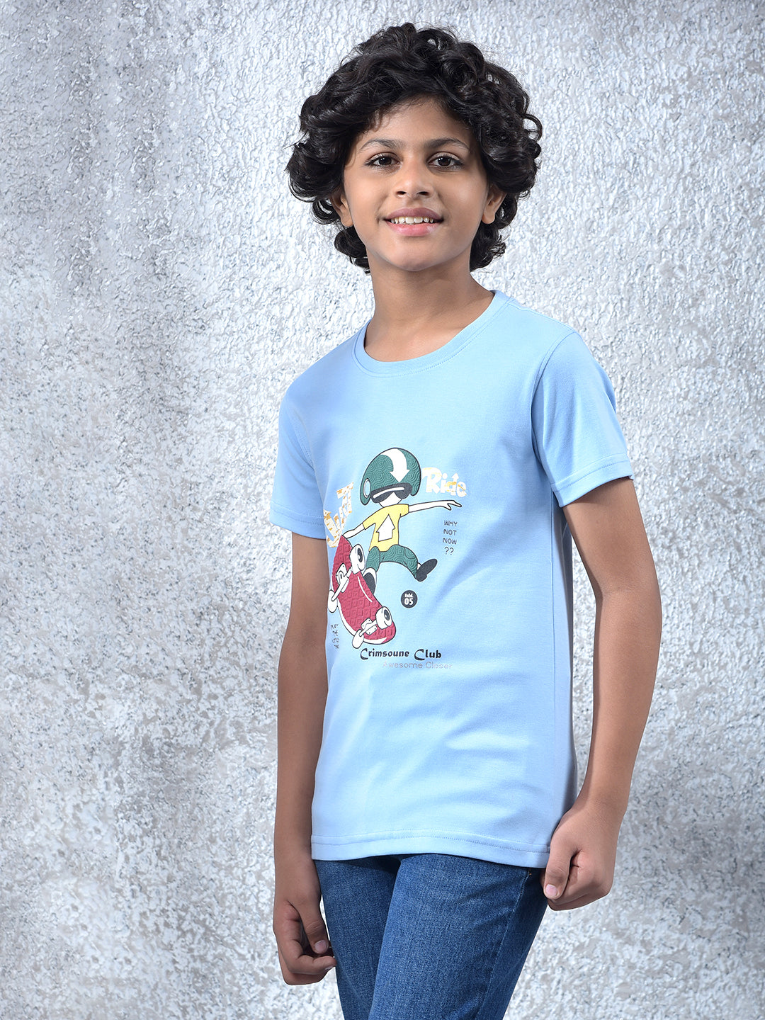 Blue Graphic Print T-Shirt