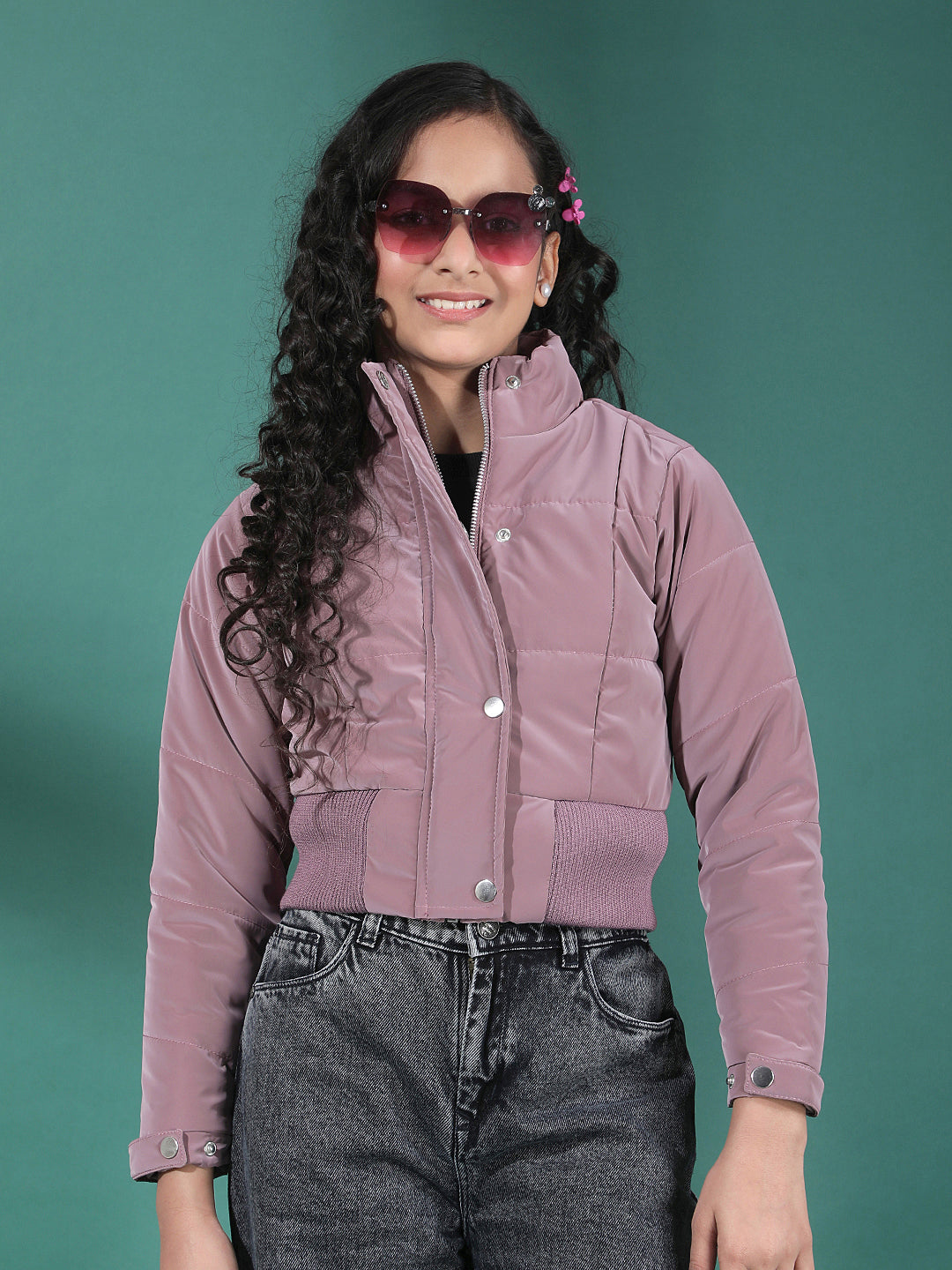 Mauve Skyline Puffer Jacket