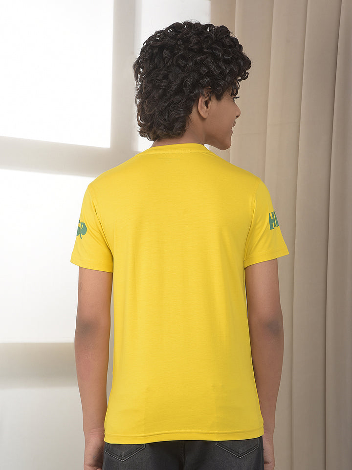 Yellow Graphic Printed T-Shirt