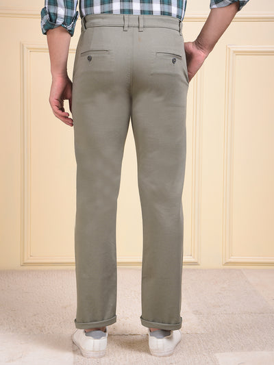 Chic Green Straight Trousers