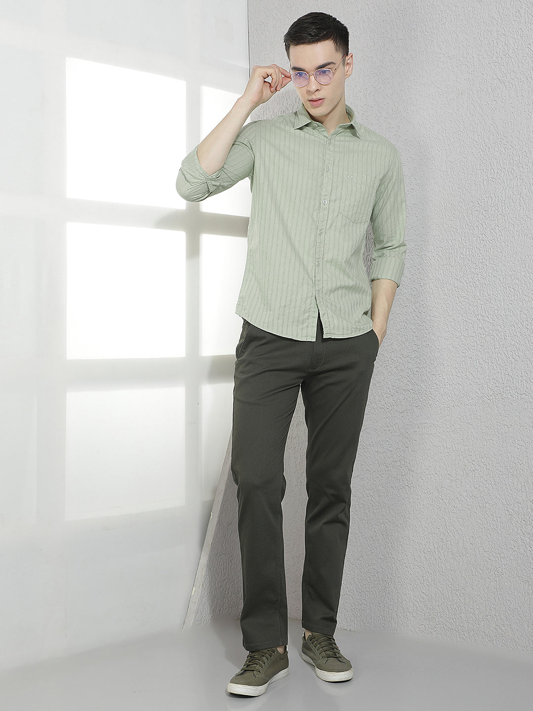 Green Striped Shirt