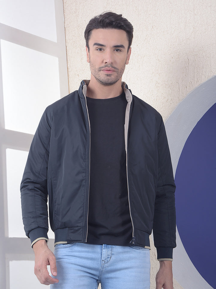 Pulse Navy Reversible Bomber Zip Jacket.