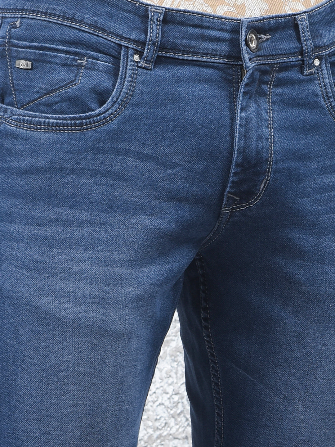 Stylish Tapered Blue Jeans