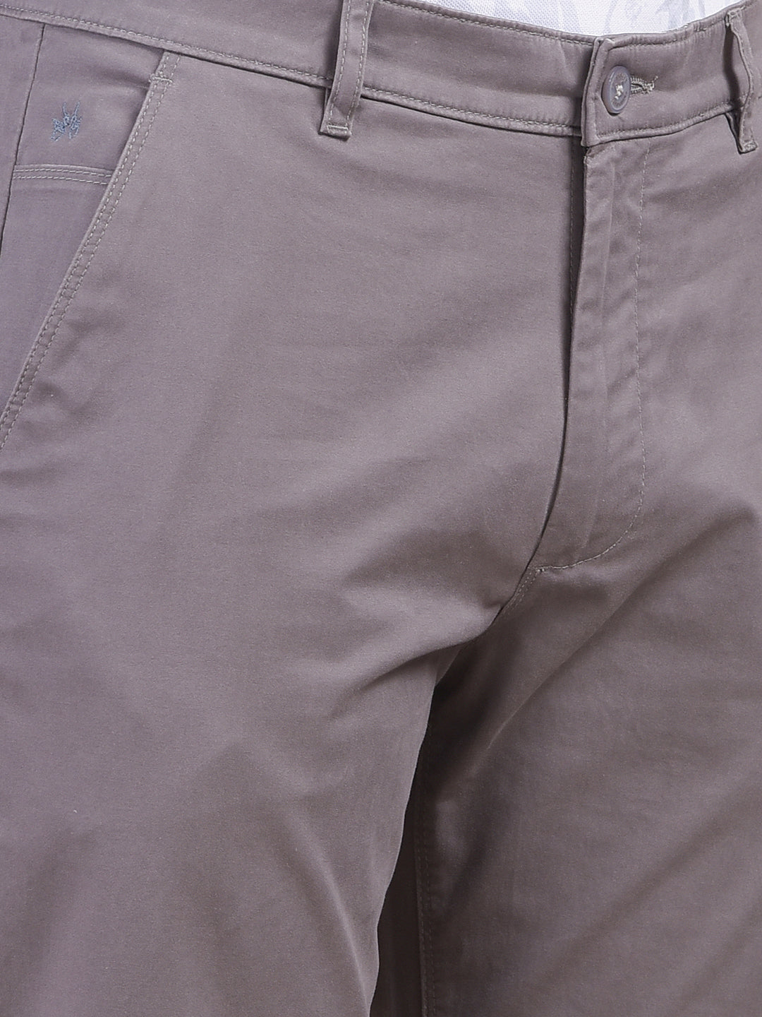Vivid Grey Straight Trousers