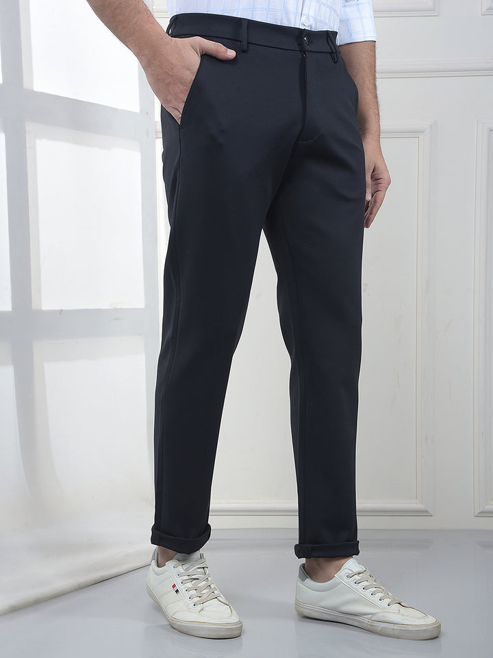 Navy Blue Knitted Trousers